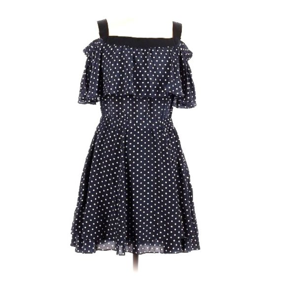 Grey by Jason Wu Dresses & Skirts - Grey Jason Wu Silk Navy Blue White Polka Dot Dress